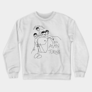 Turing & Clayton and two refugee children by 9JD Crewneck Sweatshirt